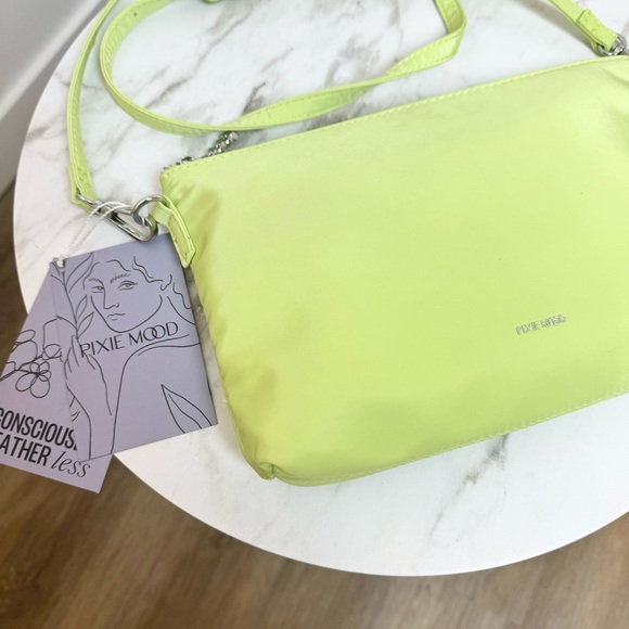Pixie Mood DREA POUCHES PURSE SET in Lime Nylon - Picture 2 of 10
